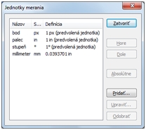 Obr. 36 Jednotky merania