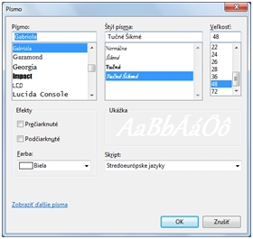 Obr. 41  Font, písmo